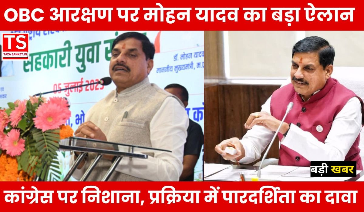 OBC आरक्षण पर मोहन यादव का बड़ा ऐलान, 27% आरक्षण के लिए सरकार पूरी तरह कटिबद्ध