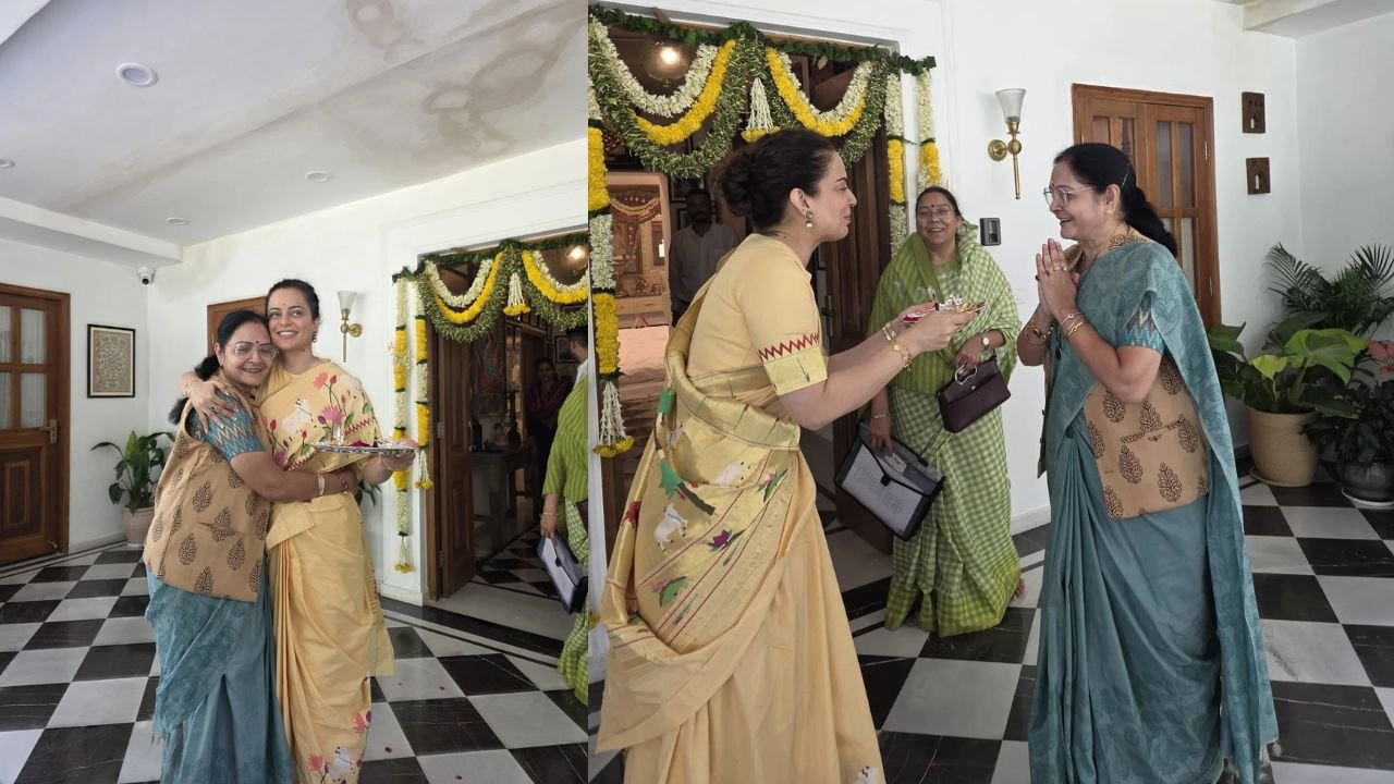 कंगना रनौत के घर हुआ ऐतिहासिक आयोजन, सांसद भारती पारधी की हुई खास मुलाकात