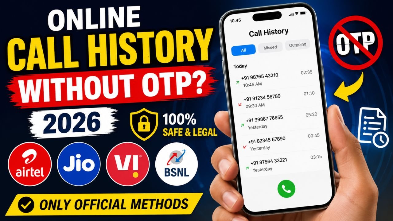 Online Call History Without OTP? The Truth Every Airtel, Jio, Vi & BSNL User Must Know