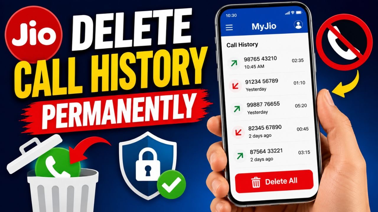 My Jio App se Call History Kaise Delete Kare, पूरी जानकारी हिंदी में