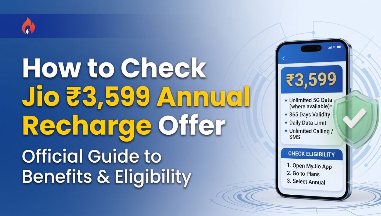 Jio ₹3,599 Annual Recharge Offer: Check Eligibility, Benefits and Official Details