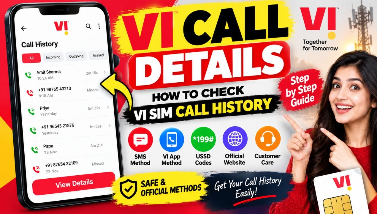 VI Call Details: How to Check Vi SIM Call History Online Step by Step