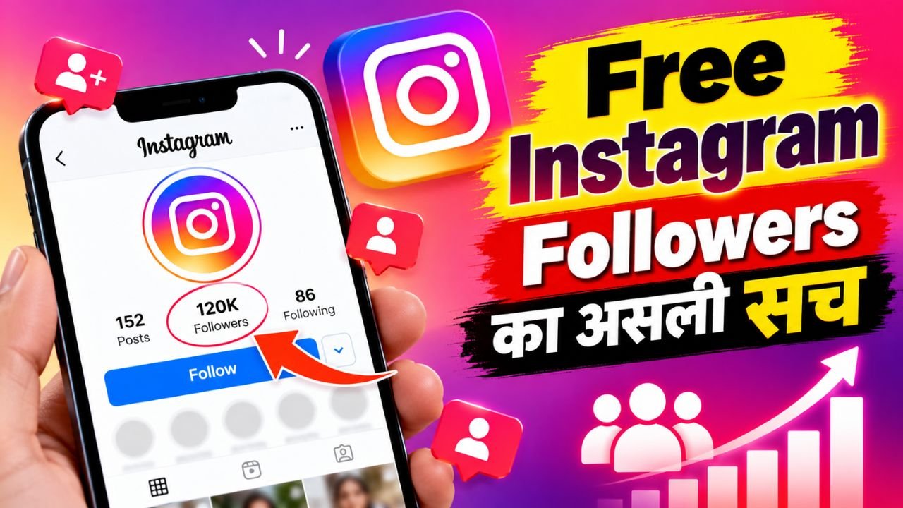 Free Instagram Followers का असली सच, बिना Fake Apps के बढ़ाएं Real Followers 2026 में